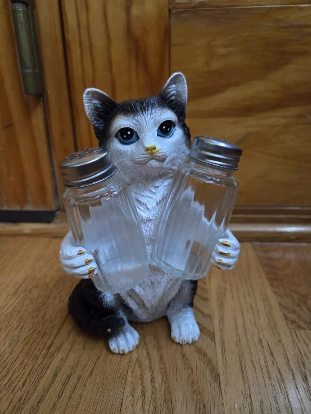 Brand New in Box Cat Salt & Pepper Shaker Holder